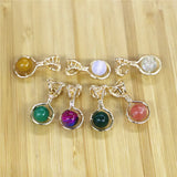 Hand-made Winding Pendant Natural & Synthetic Stone Multi-color