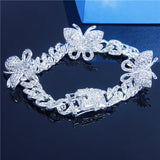 Hip-hop Butterfly Cuban Anklet Chain, Diamond-studded High-Quality Anklet