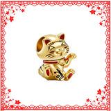 925 Year Series Lucky Cat Calf Rotating Charm Set