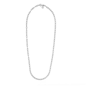 S925 Sterling Silver Heart Snake Chain Necklace
