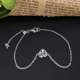 925 Silver Heart Family Tree Chain Bracelet Party DIY Jewelry