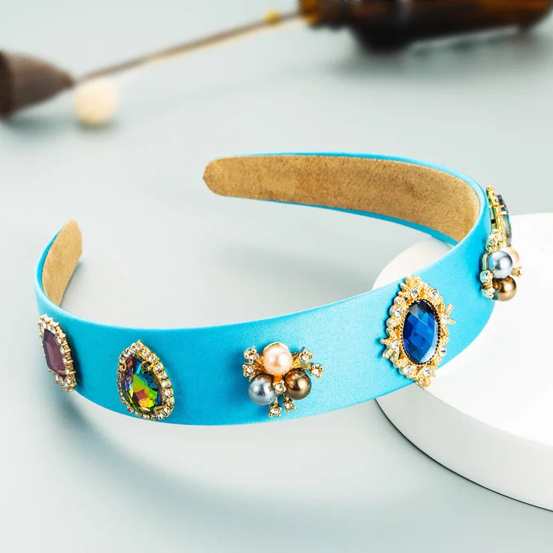 Colorful Rhinestone Hairband for Women Girls Headdress