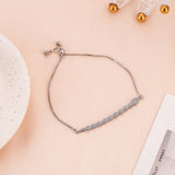 Snake Shaple Women's Adjustable Bracelet with Zircon Decor