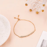Snake Shaple Women's Adjustable Bracelet with Zircon Decor