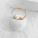 Exaggerated Circle Earrings Female Golden Temperament