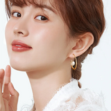 Exaggerated Circle Earrings Female Golden Temperament
