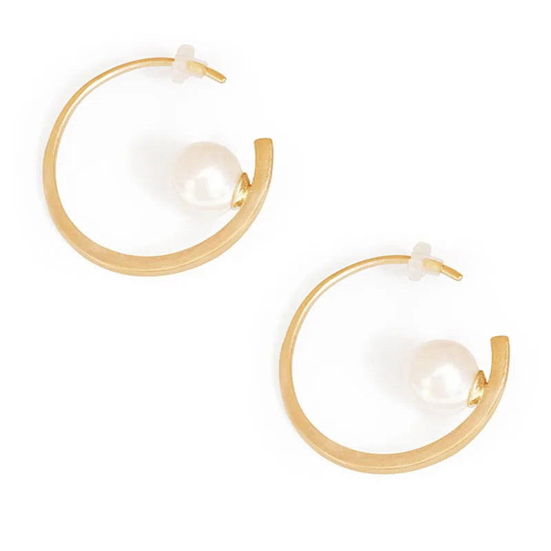 Exaggerated Circle Earrings Female Golden Temperament