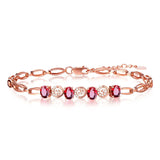 Pigeon Blood Red Tourmaline Gemstone Bracelet