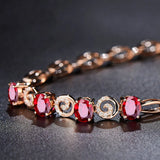 Pigeon Blood Red Tourmaline Gemstone Bracelet