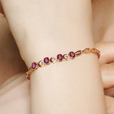 Pigeon Blood Red Tourmaline Gemstone Bracelet