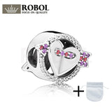 925 Silver Arrow & Heart Charm