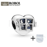 925 Silver Window Heart Pendant