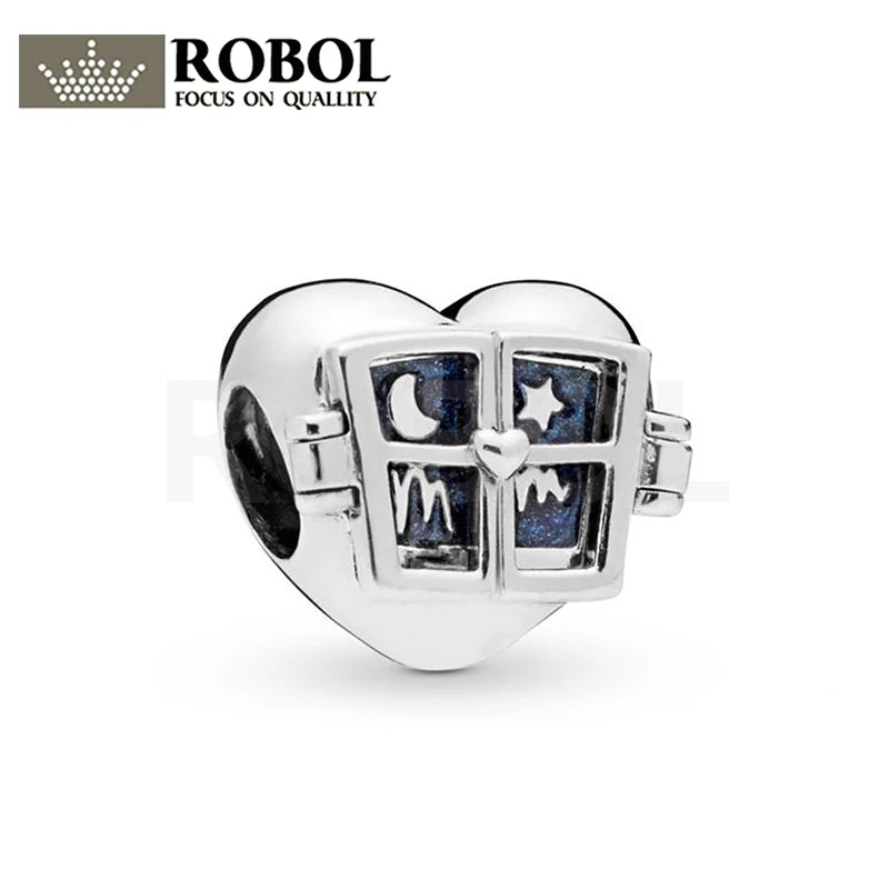925 Sterling Silver Window Heart Pendant