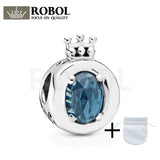 925 Silver Rose Sparkling Heart Bead