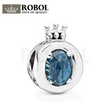 925 Silver Rose Sparkling Heart Bead