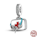 925 Silver Zircon First Aid Kit 3mm Bracelet&Bangle DIY Jewelry