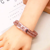 Crystal Bracelets Double Mesh Full Crystal Magnetic Clasp Wrap Bracelet