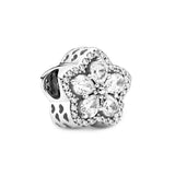 925 Silver Rose Beads Charm Bracelet for Women DIY Jewelry