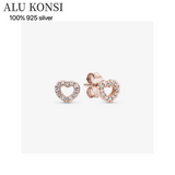 925 Silver Rose Beads Charm Bracelet for Women DIY Jewelry