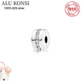 925 Sterling Silver Pan Beads for DIY Charm Bracelet