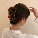 Big Resin Acrylic Hair Claw Clips Square Heart Geometric Hair Barrettes