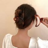 Big Resin Acrylic Hair Claw Clips Square Heart Geometric Hair Barrettes