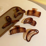 Big Resin Acrylic Hair Claw Clips Square Heart Geometric Hair Barrettes