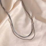 Hypoallergenic 14K Plated Herringbone Chain Necklace