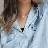 Hypoallergenic 14K Plated Herringbone Chain Necklace