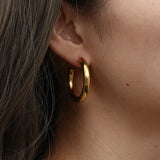 Women's Hypoallergenic Stainless Steel Hoop Earrings