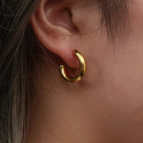 Women's Hypoallergenic Stainless Steel Hoop Earrings