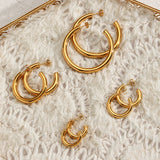 Women's Hypoallergenic Stainless Steel Hoop Earrings