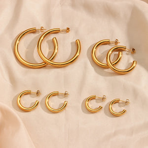 Women's Hypoallergenic Stainless Steel Hoop Earrings