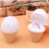 Ice Cream Ring Box Flocking Jewelry Box Ring Packaging Box