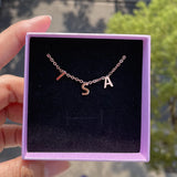 A-Z Letter Necklace VOTE Pendant Name Necklace for Women Chain Necklaces