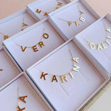 A-Z Letter Necklace VOTE Pendant Name Necklace for Women Chain Necklaces