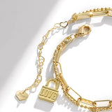 High Plated Double-layer Chain Bracelet For Women
