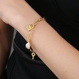 High Plated Double-layer Chain Bracelet For Women