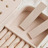 Travel Jewelry Case Portable Leather Storage Zipper