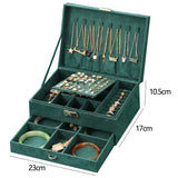 Double-Layer Jewelry Box Organizer with Lock