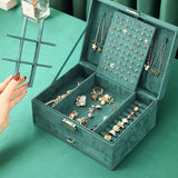 Double-Layer Jewelry Box Organizer with Lock