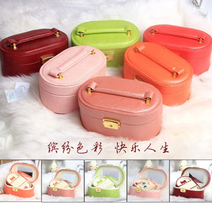 European-style Jewelry Box with Lock, Portable Ring Storage Box