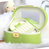 European-style Jewelry Box with Lock, Portable Ring Storage Box