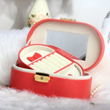 European-style Jewelry Box with Lock, Portable Ring Storage Box