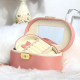 European-style Jewelry Box with Lock, Portable Ring Storage Box
