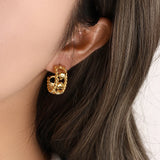18K Plated Stainless Steel Hoop Earrings for Girls