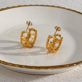 18K Plated Stainless Steel Hoop Earrings for Girls