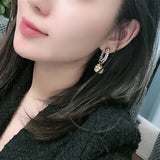 Pearl Pendant Zircon Earrings for Girlfriend