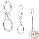 925 Sterling Silver Key Ring Charms for Women Gift