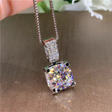 Women's Big CZ Necklace Female Accessories Jewelry